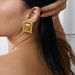 Women’s Jewelry Set Fashion Fashion Commuting Simple All Match Square Twill Zircon Titanium Steel Earrings_ipsvogv.com