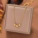 Double Layered With Transfer Beads, Titanium Steel Necklace For Women's Fashion And Versatile Design Without Fading_ipsvogv.com