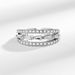 Japanese Korean Fashion Zircon Metal Geometric Open Ring Personalized High Grade Index Finger Ring, Small And Cold Style_ipsvogv.com