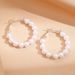 Korean Dongdaemun Style Large Circle Summer C-shaped Handmade Freshwater Pearl Earrings Ear Drops_ipsvogv.com