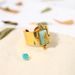 Design Sense Mangxing Fashion Gold Natural Stone Geometric Titanium Steel Ring Female_ipsvogv.com