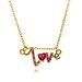 Temperament Sweet And Smart LOVE Copper Plated Gold Necklace Live Broadcast Korean Version Of Girls Pendant Clavicle Chain Girlfriends_ipsvogv.com