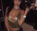 Nightclub sexy seduction sequined diamond thin belt neckline V-neck short top top_ipsvogv.com