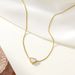 Love White Shell Gold Pendant Titanium Steel Necklace Women's Non Fading French Light Luxury Simple Collarbone Chain_ipsvogv.com