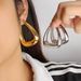 Women's Jewelry Geometric U Shaped Hollow Large Earrings Personality Exaggerated Simple Golden Earrings Trendy Earrings_ipsvogv.com