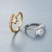 INS Trendy Korean Version Of Zircon Micro Inlaid Zircon Star Pearl Ring Female Design Temperament Index Finger Ring Open Design_ipsvogv.com