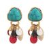 13099 fashionable ethnic style ZA trendy design irregular geometric resin bead earrings_ipsvogv.com