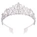 New bride's new diamond crown wedding veil tassel earrings necklace diamond bracelet five piece jewelry set for women_ipsvogv.com