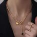 Meichen Feel Love Fashion Titanium Steel Necklace Women's Instagram Style OT Buckle Tassel Pendant Versatile Neckchain_ipsvogv.com
