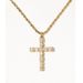 Metal diamond cross necklace fashionable and stylish high end design personality style female jewelry_ipsvogv.com