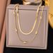 Quick Release Double-layer Foot Rice Bead Snake Bone Chain, Niche Design, Light Luxury, Versatile And Timeless In Summer_ipsvogv.com