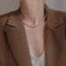 Mother Shell Necklace Does Not Fade, Women's Autumn And Winter Pearl Sweater Is High-end, Light Luxury, Versatile Bead_ipsvogv.com
