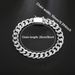 Fashion 10MM Square Buckle Cuban Bracelet Personality Men's Side Chain_ipsvogv.com