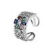Live Streaming Hot Selling Fashion Gemstone Zircon Women's Color Diamond Opening Adjustable Ring Bracelet_ipsvogv.com