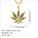 Punk hip-hop jewelry necklace with oil inlaid diamond maple leaf pendant, men's accessory_ipsvogv.com