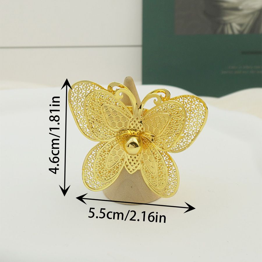 Fashionable Butterfly Hollow Adjustable Men's Women's Rings Suitable For Brides' Weddings, Birthdays, Parties, And_ipsvogv.com