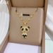 Black 【 】 Eyed Panda Zircon Light Luxury Charm Gorgeous Full Diamond Necklace Women's Versatile Clavicle Titanium Steel 【 】_ipsvogv.com