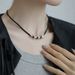 Honghan Black Ribbon Faith For Women Fashion Niche Personality Choker Necklace Accessory_ipsvogv.com