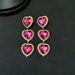 Fashionable and hot selling sweet pink heart pendant super fairy rhinestone earrings exaggerated jewelry_ipsvogv.com