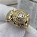 Unisex inlaid white zircon ring luxury men's engagement wedding jewelry_ipsvogv.com