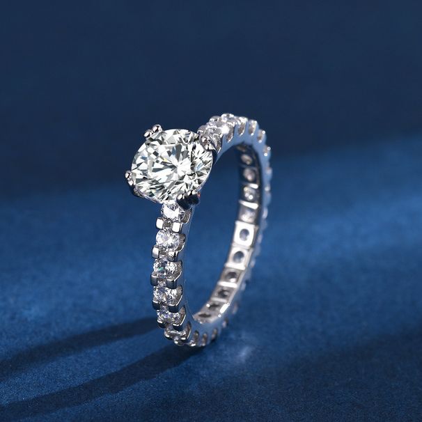 New Style Starry Sky Ladies Ring Group Inlaid With A Full Circle Of One Carat Zircon Ring Light Luxury Fashion Row Ring Hot Selling Jewelry_ipsvogv.com