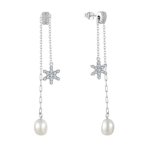 sier Six Pointed Star Zircon Earrings Jewelry_ipsvogv.com