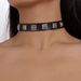 N10507 Gothic PU Exaggerated Collar Love Five pointed Star Creative Neckchain Punk HIPHOP Adjustable Necklace_ipsvogv.com