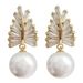 Baroque Style Pearl Earrings Exquisite Wheat Earrings Zircon Earrings Sparkling Temperament Women's Earrings_ipsvogv.com