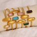 Cold Retro Colored Zircon Bracelet Light Luxury Versatile Simple Geometric Open Bracelet High End Female Jewelry_ipsvogv.com