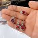 Cao Shi Live New Trend Topa Blue Zircon Ocean Heart Shaped Pendant Ring Earring Set For Women_ipsvogv.com
