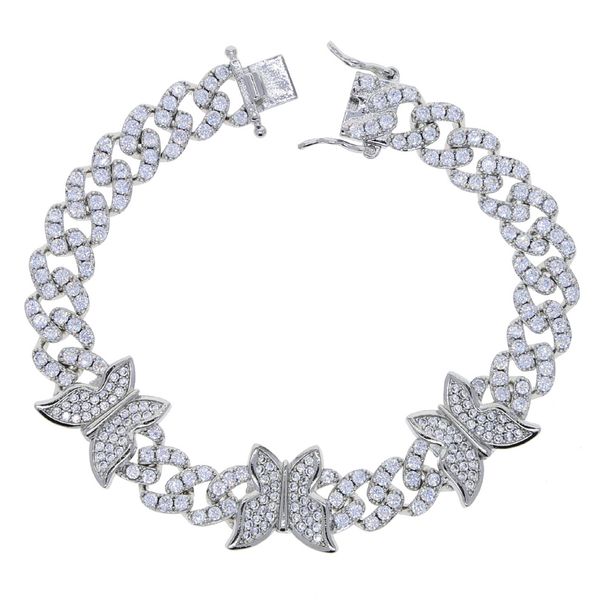 Women's Jewelry Hip Hop New 9mm Butterfly Zircon Bracelet Fashion Diamond Studded Full Diamond Ladies Bracelet_ipsvogv.com
