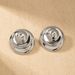 Ins Trend New Gold Brass Threaded Hoop Round Niche Light Luxury High-end Women's Earrings_ipsvogv.com