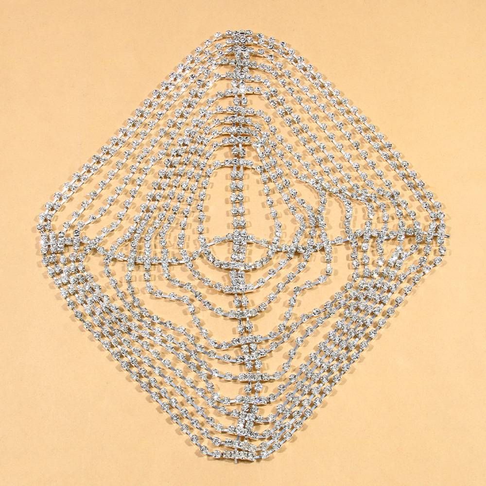 Hot sale women's rhinestone hair chain party fashion full diamond multi layer hair accessories headwear female headwear_ipsvogv.com