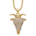 New Hot-Selling Hip-Hop Jewelry Titanium Steel Gold-Plated Full Diamond Mustache Pendant Necklace_ipsvogv.com