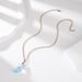 Fashion Personality Irregular Blue Water Diamond Necklace Collar_ipsvogv.com