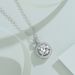 Small minimalist 2-carat circular pendant imitating Mosang stone necklace for women with hearts and eight arrows,_ipsvogv.com