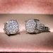 Hot-selling full diamond hip hop men's earrings zircon micro plated round earrings for men and women_ipsvogv.com