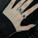 Red Inlaid Full Zircon Series Diamond Open With Adjustable Ring, Unique Design, High End Versatile Finger Ring , Design,_ipsvogv.com