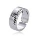 Unisex Niche Design Japanese And Korean Style Personality Smiley Face Open Ring Retro Thai Silver Smile Letter Ring Internet Celebrity Jewelry_ipsvogv.com