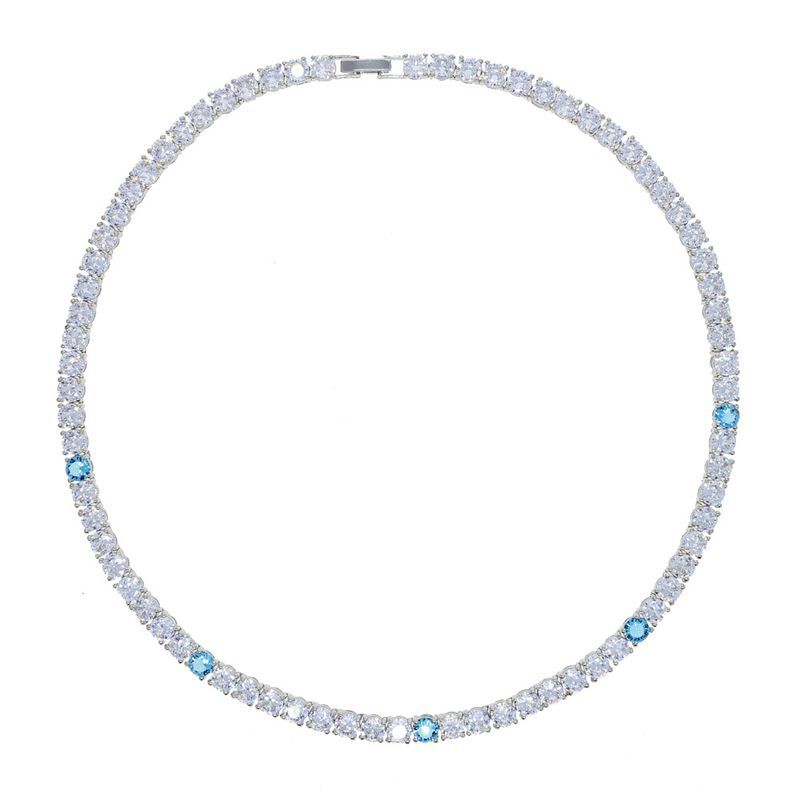 Hip Hop Fashion New 5mm Zircon Necklace Trend Studded Full Dia Ladies Tennis Chain_ipsvogv.com