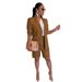 Women's Clothing suit jacket shorts suit OL office commuting solid color spring and autumn_ipsvogv.com