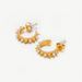 French retro pearl metal arc earrings female silver needle high end design earrings simple temperament earrings_ipsvogv.com