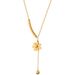 【 Full Body Titanium Steel 】 Flower Round Bead Personality Extremely Simple Wind Furnace Real Gold Necklace For Women_ipsvogv.com