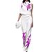 Women's Printed Turtleneck Suit - Sleeveless Two-Piece Suit | Stylish And Chic Suit_ipsvogv.com