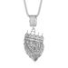 Hip Hop Jewelry Titanium Steel Gold-Plated Diamond-Studded Crown Lion Head Pendant Necklace_ipsvogv.com