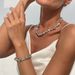 Punk Style Liquid Metal Pleated Necklace For Women's Fashion, Irregular Lava Chain, Collarbone Collar_ipsvogv.com