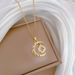 】 Moon 【 Lucky Grass Light Luxury Charm Gorgeous Full Diamond Necklace Women's Versatile Clavicle Chain Titanium Steel 【 】_ipsvogv.com