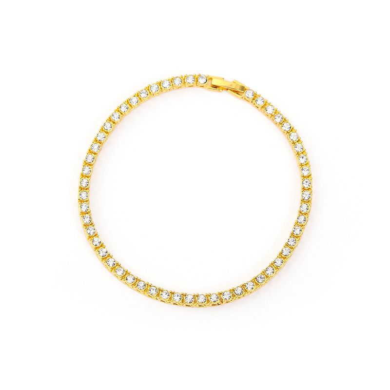Men's Hip-Hop 3mm Alloy Tennis Simple Punk Line Necklace High-End Sense Jewelry_ipsvogv.com