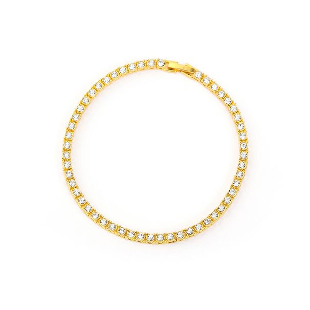 Men's Hip-Hop 3mm Alloy Tennis Simple Punk Line Necklace High-End Sense Jewelry_ipsvogv.com