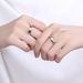 Korean Fashion High Carbon Couple Wedding Prop Gift Simulation Diamond Ring_ipsvogv.com
